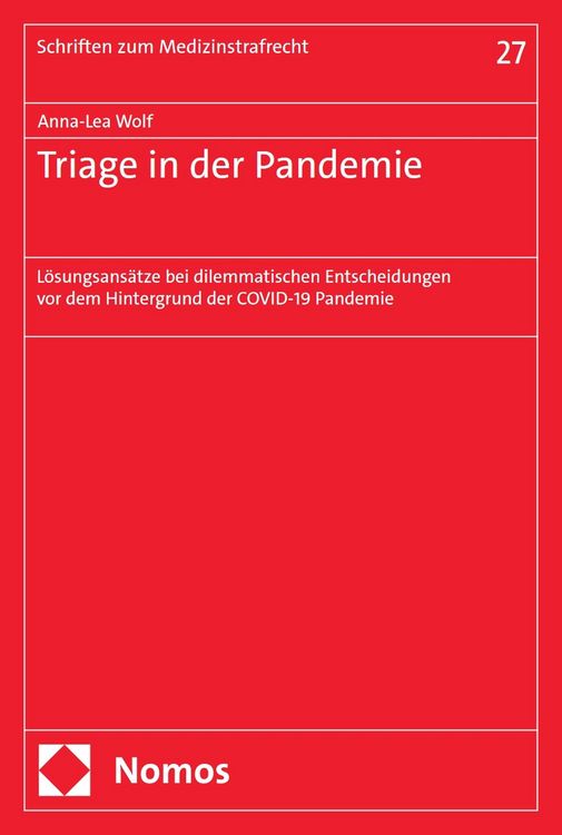 Produktbild: Triage in der Pandemie