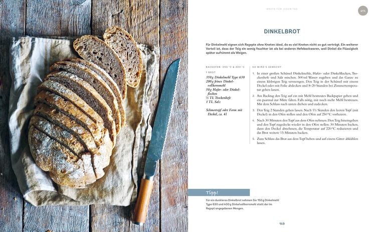 Produktbild: Zimtschnecke und Dinkelbrot