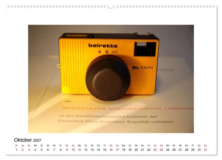 Produktbild: Kameras der DDR (Wandkalender 2027 DIN A2 quer), CALVENDO Monatskalender