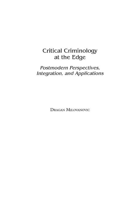 Produktbild: Critical Criminology at the Edge