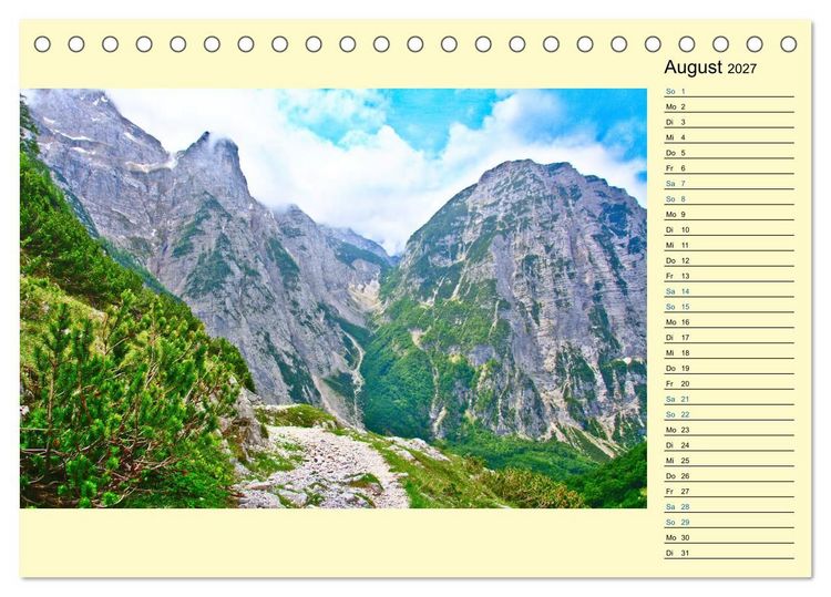 Produktbild: Slowenien - Impressionen eines Naturjuwels (Tischkalender 2027 DIN A5 quer), CALVENDO Monatskalender