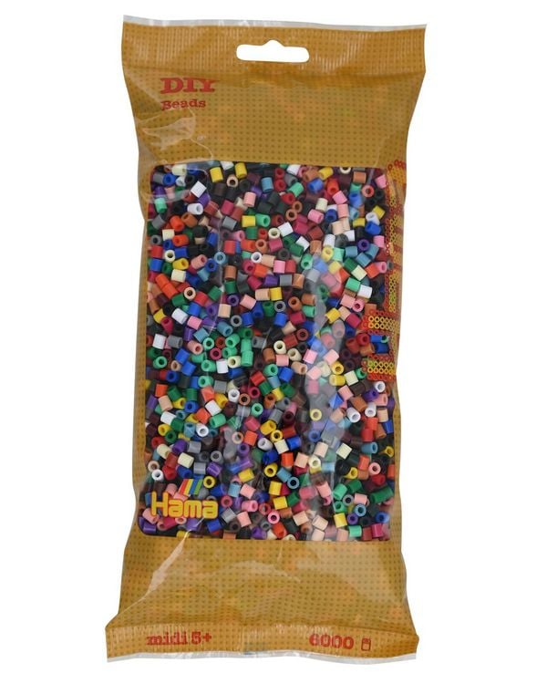 Produktbild: Hama 205-67 - Perlen, Volltonmix, B&uuml;gelperlen, midi, 6000 St&uuml;ck