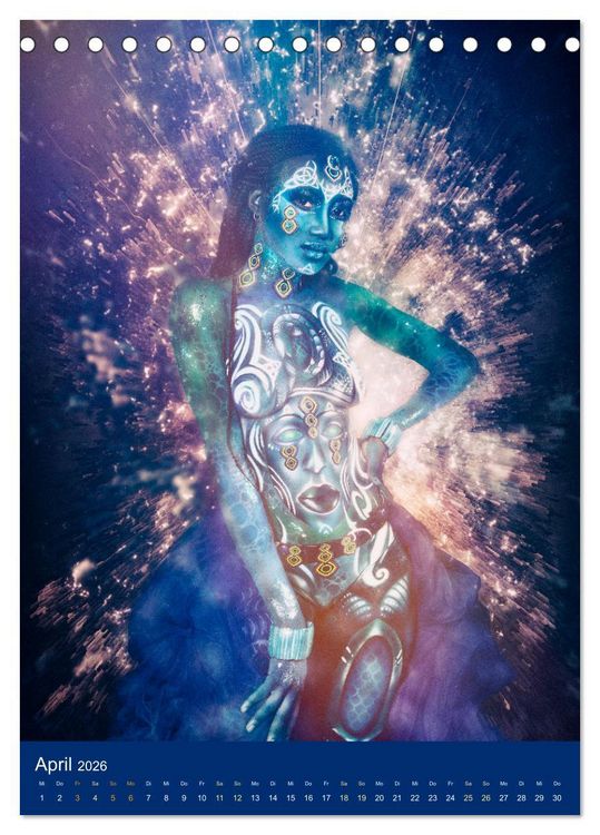 Produktbild: Bodypainting Adventures (Tischkalender 2026 DIN A5 hoch), CALVENDO Monatskalender