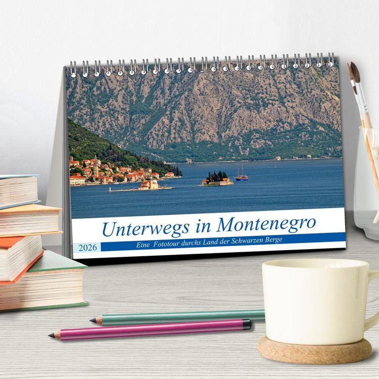 Produktbild: Unterwegs in Montenegro (Tischkalender 2026 DIN A5 quer), CALVENDO Monatskalender