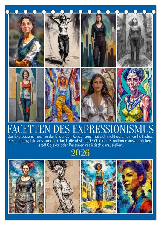 Produktbild: Facetten des Expressionismus (Tischkalender 2026 DIN A5 hoch), CALVENDO Monatskalender