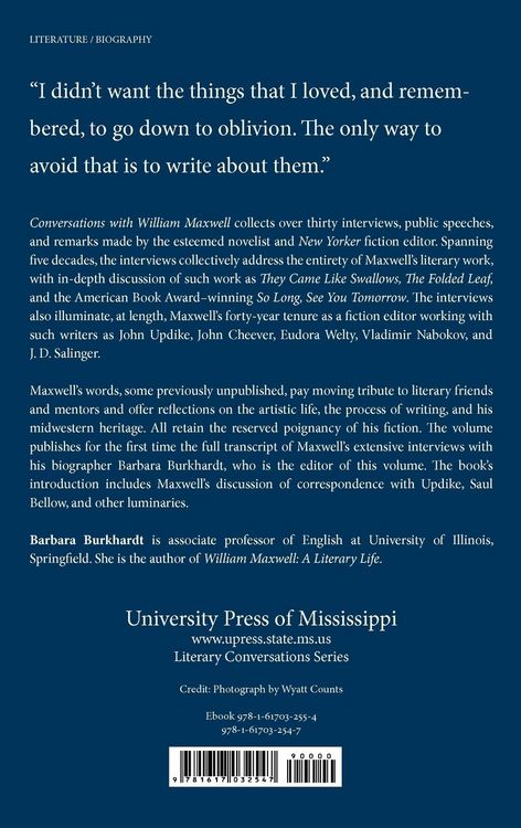 Produktbild: Conversations with William Maxwell