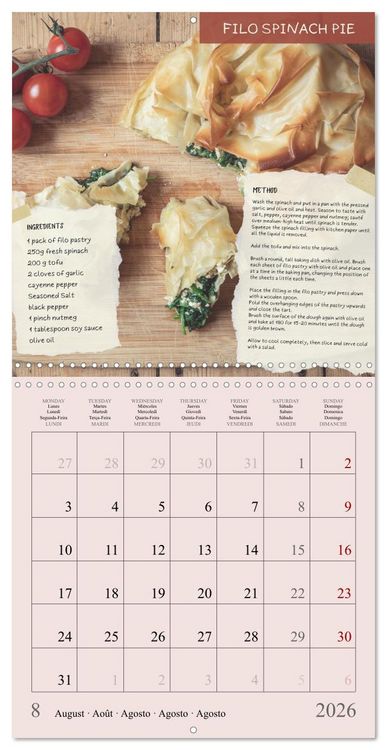 Produktbild: vegan indulgences - one plant-based recipe for each month (Wall Calendar 2026 12 &times; 12 Inch) CALVENDO 12 Month Wall Calendar