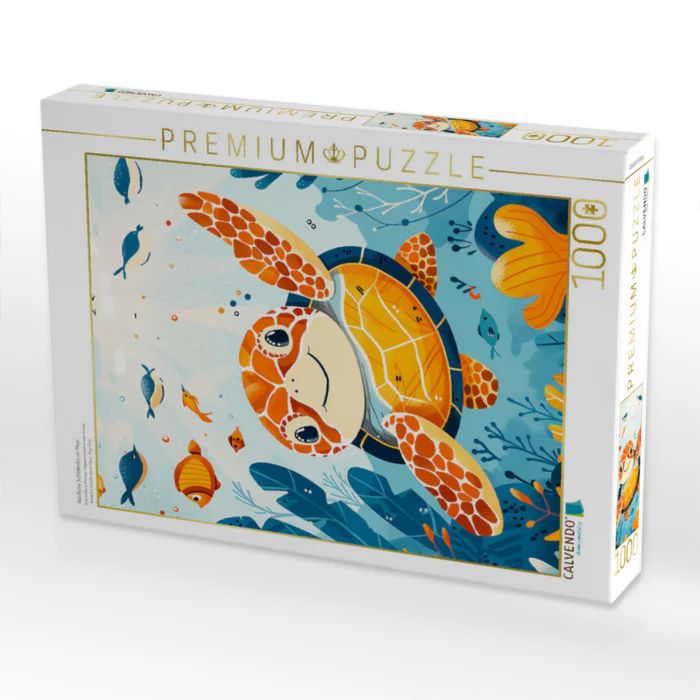 Produktbild: CALVENDO Puzzle Niedliche Schildkr&ouml;te im Meer. | 1000 Teile Lege-Gr&ouml;&szlig;e 64x48cm Foto-Puzzle f&uuml;r gl&uuml;ckliche Stunden