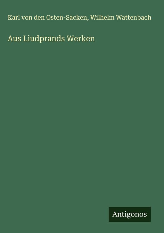 Produktbild: Aus Liudprands Werken