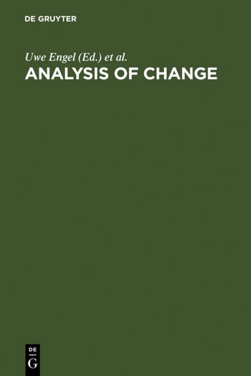 Produktbild: Analysis of Change