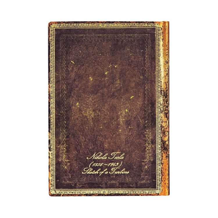 Produktbild: Softcover Notizbuch Tesla, Skizze einer Turbine, Mini, Liniert