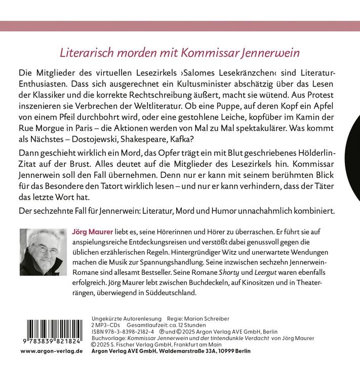 Produktbild: Kommissar Jennerwein und der tintendunkle Verdacht