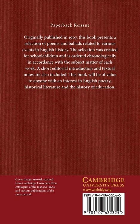 Produktbild: Ballads and Poems Illustrating English History