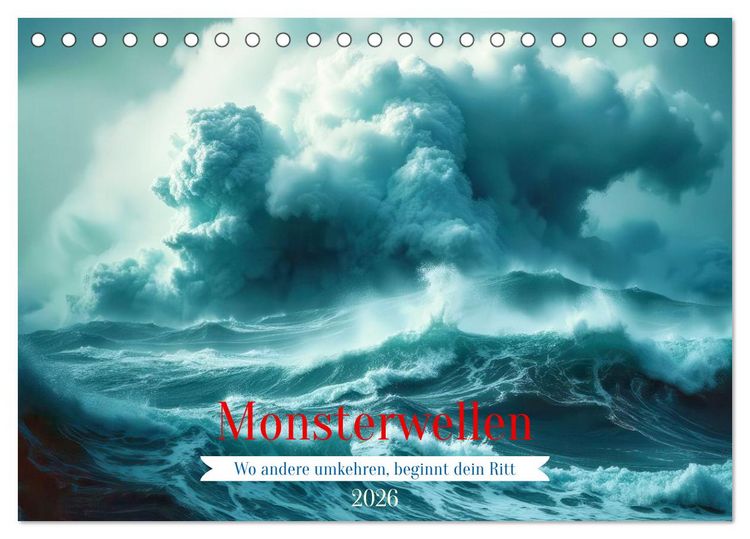 Produktbild: Monsterwellen (Tischkalender 2026 DIN A5 quer), CALVENDO Monatskalender