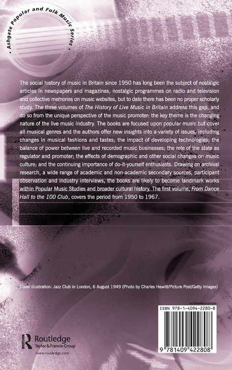Produktbild: The History of Live Music in Britain, Volume I