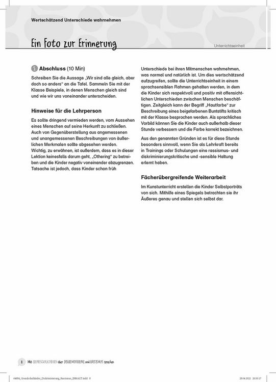 Produktbild: Mit Grundschulkindern &uuml;ber Diskriminierung und Rassismus sprechen