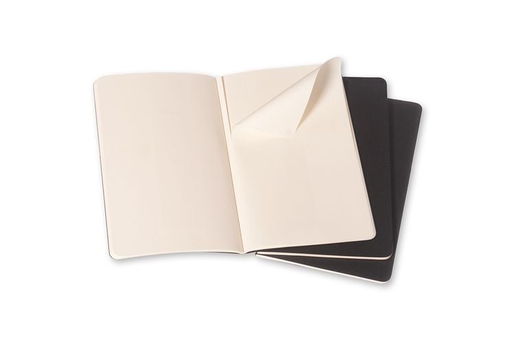 Produktbild: Moleskine Cahier pocket blanko schwarz DIN A6. 3er Pack