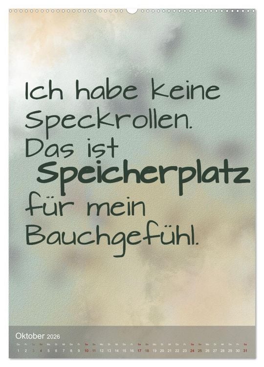 Produktbild: Heute ist ein guter Tag (Wandkalender 2026 DIN A2 hoch), CALVENDO Monatskalender