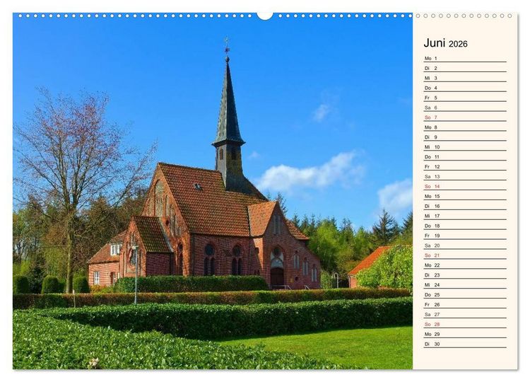 Produktbild: Kirchen in Ostfriesland (Wandkalender 2026 DIN A2 quer), CALVENDO Monatskalender