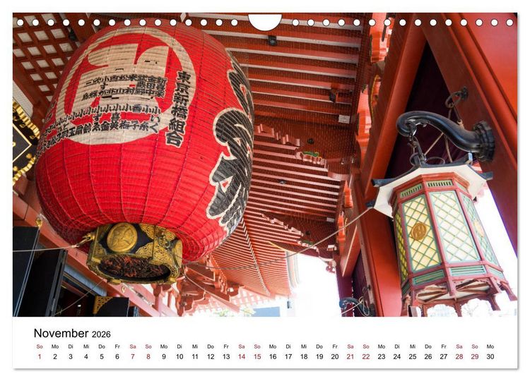 Produktbild: Tokio Kalender mit historischen Tempeln und Schreinen (Wandkalender 2026 DIN A4 quer), CALVENDO Monatskalender