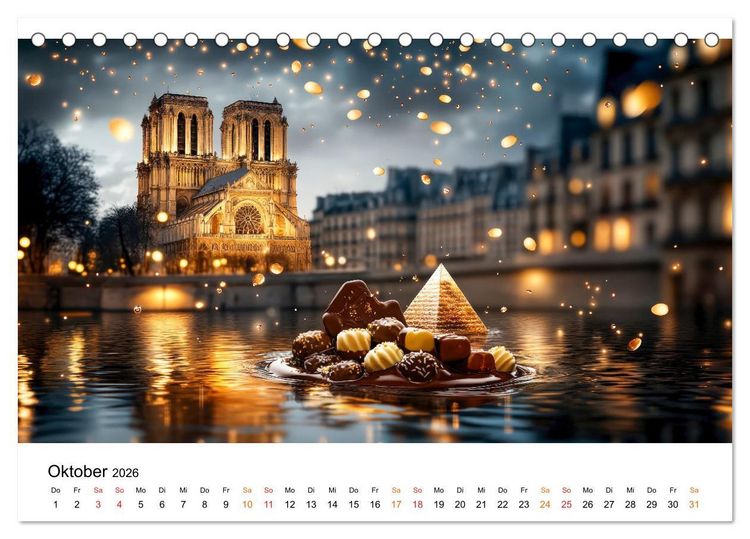Produktbild: S&uuml;&szlig;e Skyline Symphonie (Tischkalender 2026 DIN A5 quer), CALVENDO Monatskalender