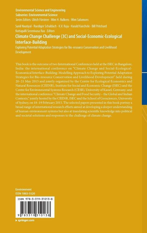 Produktbild: Climate Change Challenge (3C) and Social-Economic-Ecological Interface-Building