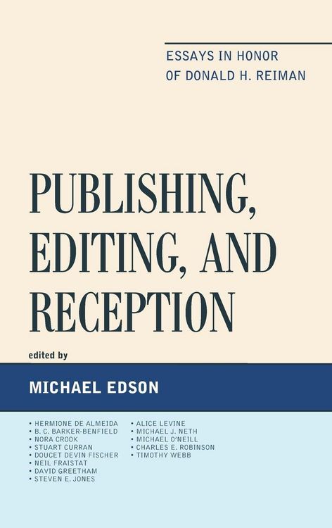 Produktbild: Publishing, Editing, and Reception