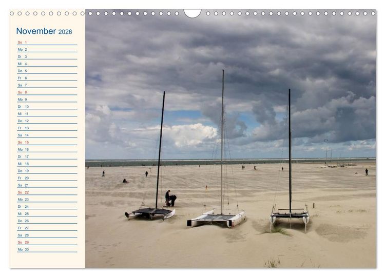 Produktbild: Urlaub auf Borkum (Wandkalender 2026 DIN A3 quer), CALVENDO Monatskalender