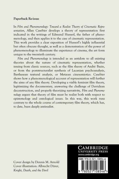 Produktbild: Film and Phenomenology