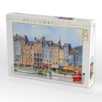 Produktbild: CALVENDO Puzzle Zauberhaftes Honfleur | 1000 Teile Lege-Gr&ouml;&szlig;e 64x48cm Foto-Puzzle f&uuml;r gl&uuml;ckliche Stunden