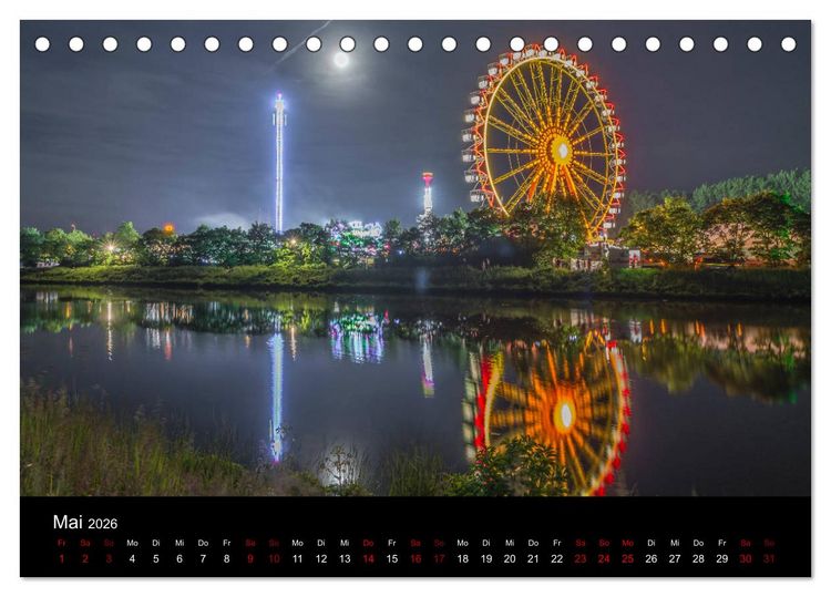 Produktbild: Regensburg bei Nacht (Tischkalender 2026 DIN A5 quer), CALVENDO Monatskalender