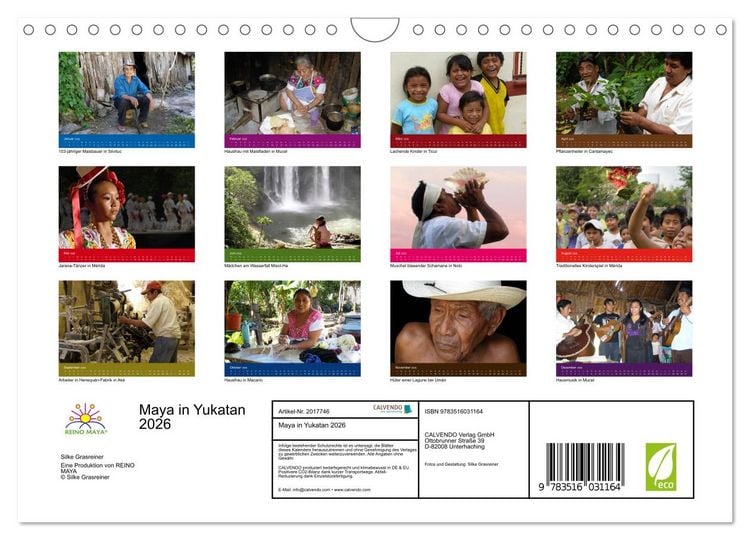 Produktbild: Maya in Yukatan 2026 (Wandkalender 2026 DIN A4 quer), CALVENDO Monatskalender