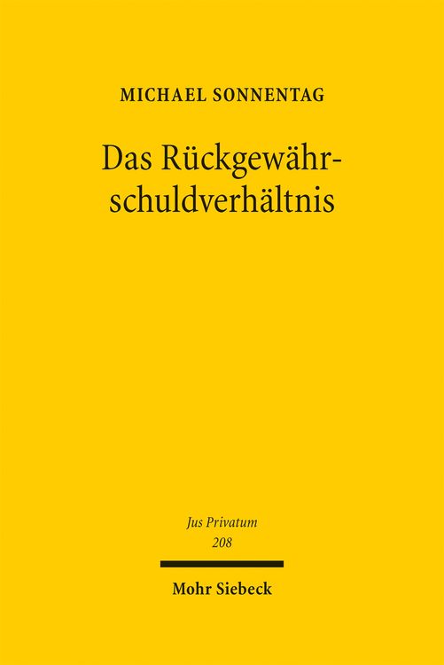 Produktbild: Das R&uuml;ckgew&auml;hrschuldverh&auml;ltnis