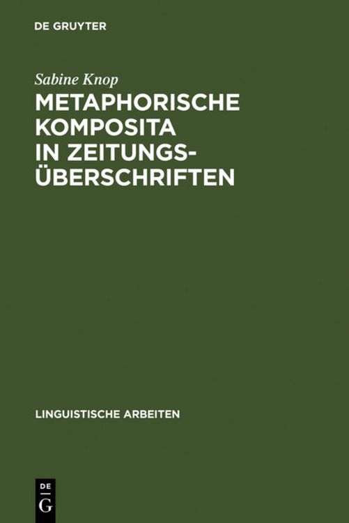 Produktbild: Metaphorische Komposita in Zeitungs&uuml;berschriften