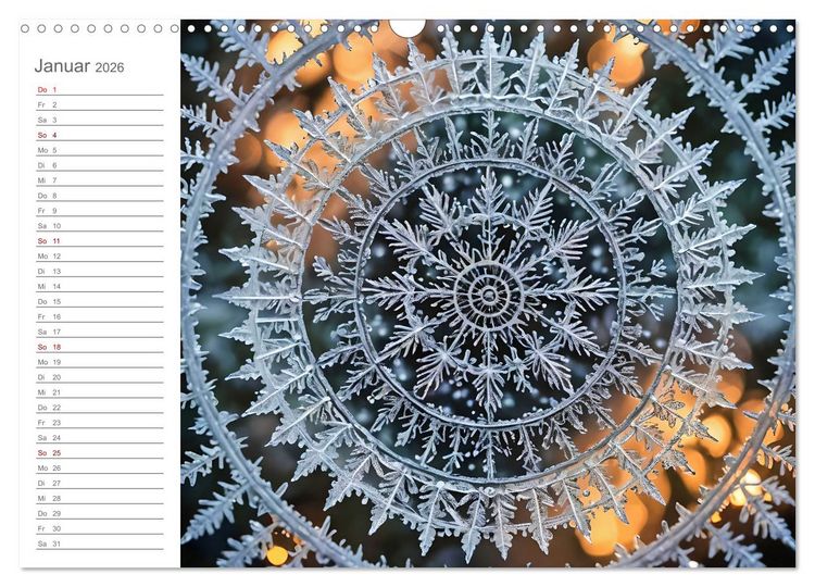 Produktbild: Natural Mandalas - Kraftvolle KI Mandalas aus Naturmaterialien (Wandkalender 2026 DIN A3 quer), CALVENDO Monatskalender