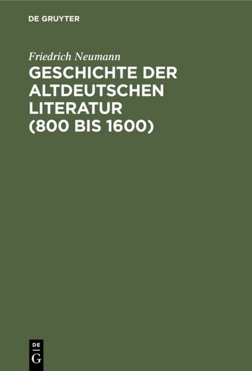 Produktbild: Geschichte der altdeutschen Literatur (800 bis 1600)