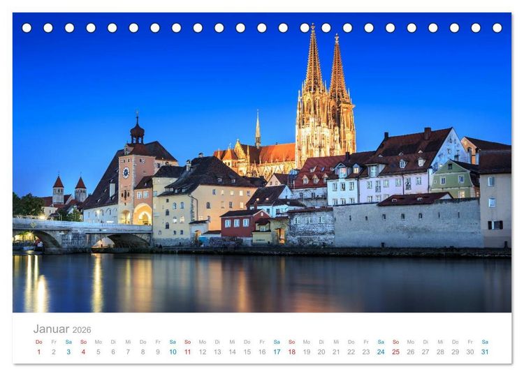 Produktbild: Regensburg - Welterbestadt an der Donau (Tischkalender 2026 DIN A5 quer), CALVENDO Monatskalender