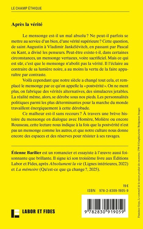 Produktbild: Apr&egrave;s la v&eacute;rit&eacute;