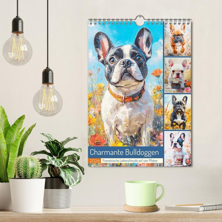 Produktbild: Charmante Bulldoggen. Franz&ouml;sische Lebensfreude auf vier Pfoten (Wandkalender 2026 DIN A4 hoch), CALVENDO Monatskalender
