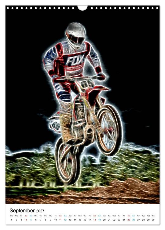 Produktbild: Electrifying Motorcross (Wall Calendar 2027 DIN A3 portrait), CALVENDO 12 Month Wall Calendar