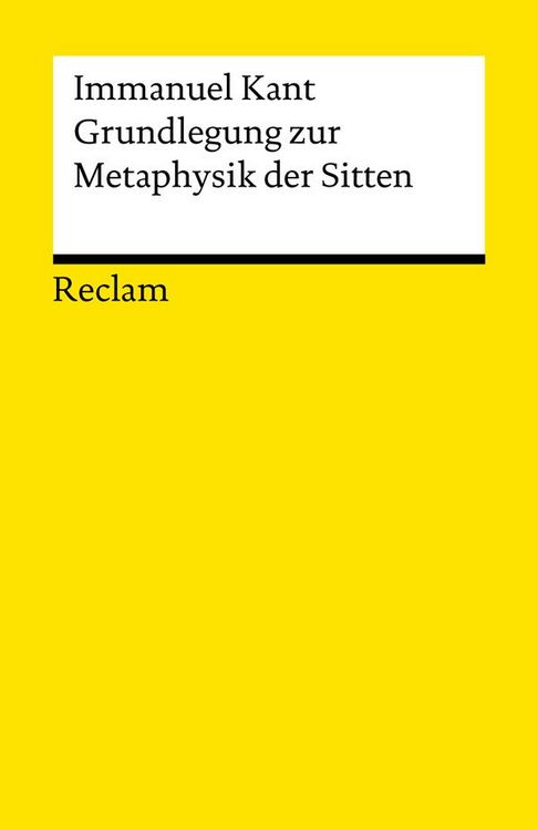 Produktbild: Grundlegung zur Metaphysik der Sitten