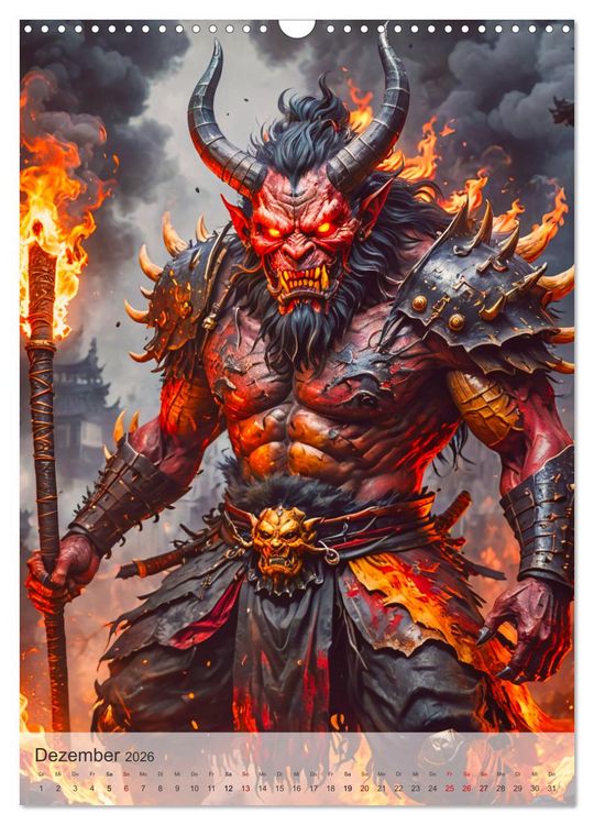 Produktbild: Japanische Mythologie - G&ouml;tter, Helden und Monster (Wandkalender 2026 DIN A3 hoch), CALVENDO Monatskalender