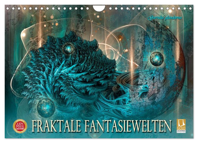 Produktbild: Fraktale Fantasiewelten (Wandkalender 2026 DIN A4 quer), CALVENDO Monatskalender
