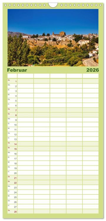 Produktbild: Familienplaner 2026 - Ronda in Andalusien - Stadt auf einem Felsplateau mit 5 Spalten (Wandkalender, 21 x 45 cm) CALVENDO