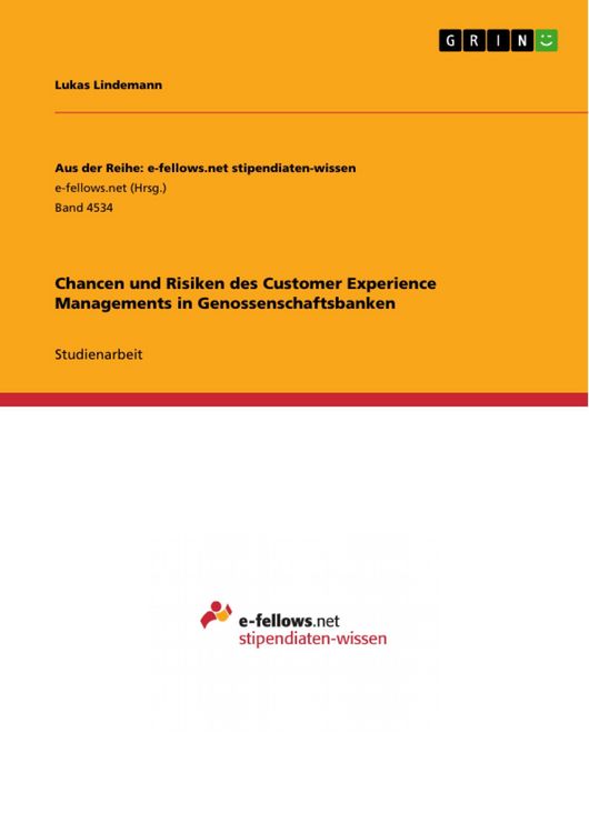 Produktbild: Chancen und Risiken des Customer Experience Managements in Genossenschaftsbanken