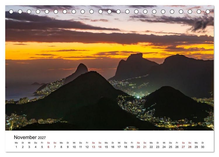 Produktbild: Rio de Janeiro - Kontraste. Farben. Licht (Tischkalender 2027 DIN A5 quer), CALVENDO Monatskalender