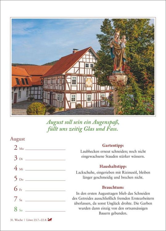 Produktbild: Bauernweisheiten Wochenkalender 2027 - Bauernregeln, Brauchtum, Gartentipps, Haushaltstipps