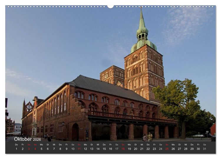 Produktbild: Stralsund. Das Tor zur Insel R&uuml;gen (Wandkalender 2026 DIN A2 quer), CALVENDO Monatskalender