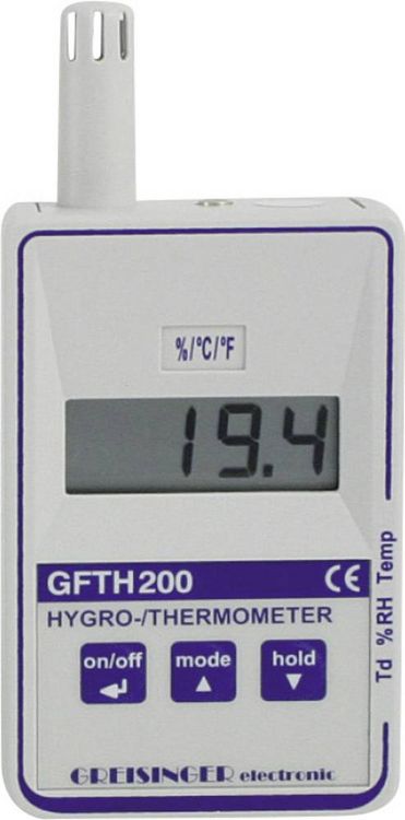 Produktbild: Greisinger GFTH 200 Luftfeuchtemessger&auml;t (Hygrometer) 0 % rF 100 % rF Taupunkt-/Schimmelwarnanzeige