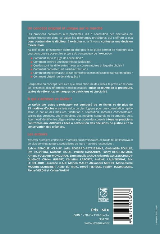 Produktbild: Guide des voies d execution 26 27